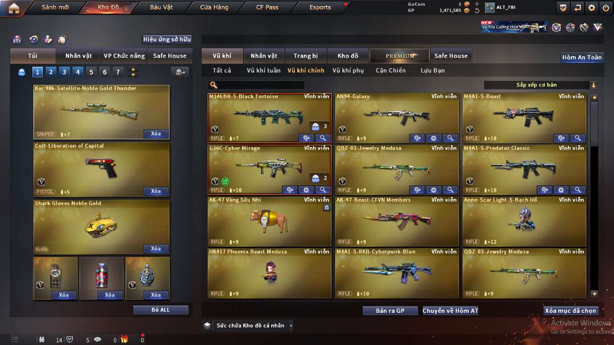 shop acc cf uy tin gia re